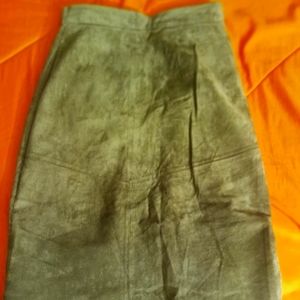 Lord & Taylor suede A-line skirt